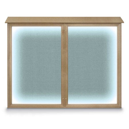 United Visual Products Triple Door Enclosed Indoor Letterboard UV1128-BRONZE-LICORI